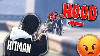 Hitman With AIMBOT Takes Over HOOD Servers.. (Gone Wrong )