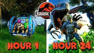 I Survived 24 Hours Straight in Jurassic Park on ARK Survival Evolved