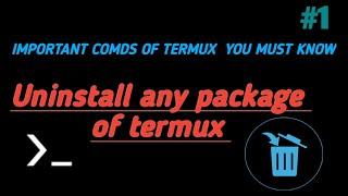 uninstall termux package// #termux #technoguide