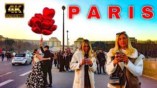 Paris France Valentines Day Walk 4K - City of Love - February 14, 2023