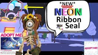 *NEW* NEON RIBBON SEAL ️ SNOW WEATHER UPDATE! - Adopt Me (Roblox)