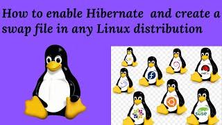 How to enable create Swap file and Hibernate settings complete tutorial for any Linux distribution