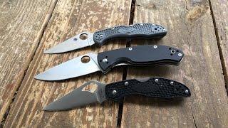 The Mid-Size Spyderco Folding Knife comparison: The Byrd Meadowlark, Tenacious and Delica