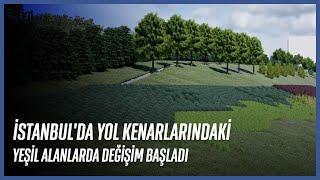 İstanbul'da Yol Kenarlarındaki Yeşil Alanlarda Değişim Başladı