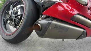 Ducati 1299 Panigale S Akrapovic Exhaust Sound Startup + Revving