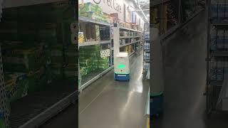 Automated robot moving through store aisle#robot #technology #automation #warehouse