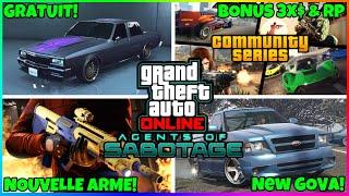 PROMO ET BONUS GTA ONLINE DE LA SEMAINE DU 9/1 & NOUVELLE VOITURE DLC AGENTS OF SABOTAGE GTA5 ONLINE