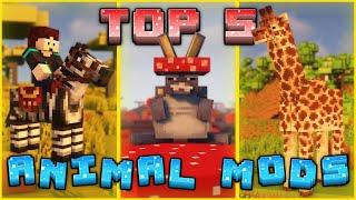 Top 5 Animal Mods Minecraft 1.19 - 1.20.1 Forge & Fabric | Alex's Mobs, Naturalist, Mythic Mounts