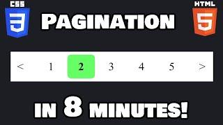 Learn CSS pagination in 8 minutes! 