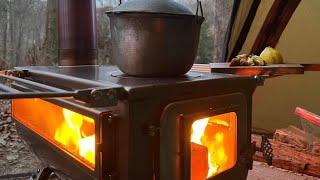 HOT TENT CAMPING • WINNERWELL WOODLANDER DOUBLE VIEW WOOSTOVE