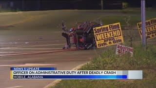 UPDATE: Mobile Police officer placed on administrative duty after deadly crash with motorcycle