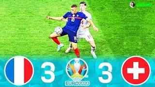 France (4) 3-3 (5) Switzerland - EURO 2020 - Mbappé Misses Penalty - Extended Highlights- [EC] - FHD