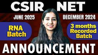 Bansal Biology New Batch II RNA BATCH For CSIR NET JUNE 2025 II 3 months Recorded Batch for Dec 2024