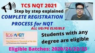 How to apply for TCS NQT 2021 | August and November Edition | Step by Step Explained | TCS Freshers