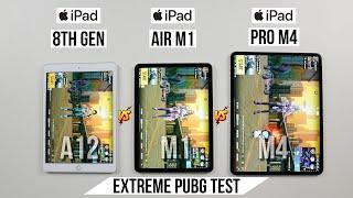 iPad Pro M4 vs iPad Air M1 vs iPad 8th gen Extreme Pubg Test 