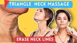 STOP NECK WRINKLES without fillers: Unique anti-aging NECK MASSAGE/ Triangle massage techniques