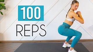 100 REP SQUAT CHALLENGE (Tone & Lift the Booty & Thighs)