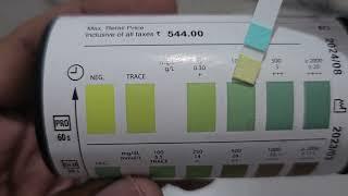 urine dipstick test - for proteins / interpretation review