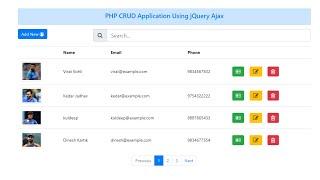 PHP PDO CRUD with Ajax jQuery and Bootstrap | PHP MySQL CRUD Operations (Hindi)