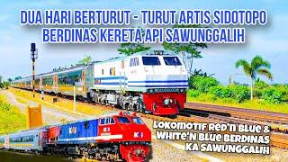 DUA HARI BERTURUT - TURUT DUO LOKOMOTIF ARTIS MILIK DEPO SIDOTOPO BERDINAS KERETA API SAWUNGGALIH