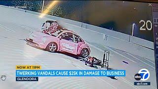 Twerking teens vandalize 18 cars at Glendora business
