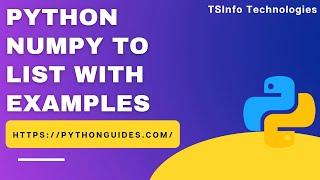 How to convert a NumPy Array to a List in Python | Python NumPy to list