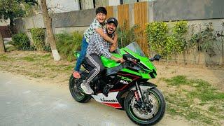 ALHAMDULILLAH Anas Bhai ko 1 Caror ki Heavy Bike Zx10R Psnd A gai || Ali ny Heavy Bike ki ride ki