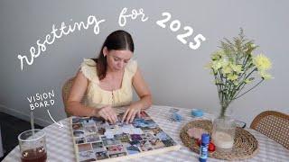 new year reset!  vision board, 2025 goals, organising, reflecting, house updates