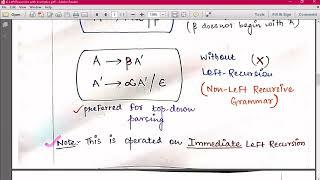 6. Left Recursion with examples |  How to Remove/Eliminate Left Recursion from CFG l COMPILER DESIGN