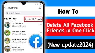 How to delete all facebook friends in one click (2024) Unfriend all facebook friends in one click