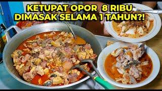 KULINER MURAH DI JAKARTA! SEPORSI 8 RIBU, KETUPAT SAYUR PAKE JEROAN YANG DIMASAK SELAMA 1 TAHUN?!