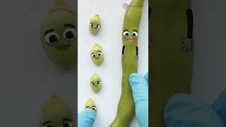 Macro C-Section on a Bean - 3 BOYS AND A GIRL️  #animation #cute #foodsurgery
