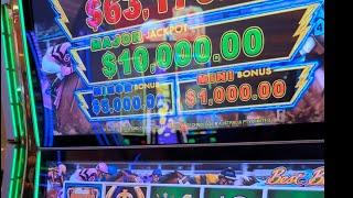 $10k Max out Major D Lucky Jackpot Experience in Las Vegas Lightning Cash Link Slot Machine #casino