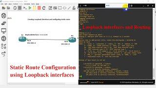 Creating loopback interface and configuring static route | GNS3 Lab | Technical Hakim