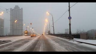 Moscow timelapse outskirts trip from Strogino to Shchukino