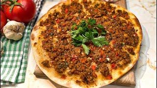 Homemade Turkish Pizza "Lahmacun" Recipe. Best Of Best ! En İyi Lahmacun Tarifi. Antep Usulü !