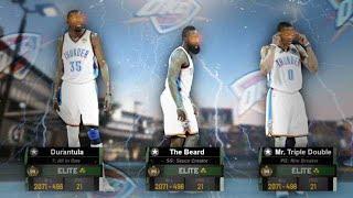 99 OVR WESTBROOK, DURANT and HARDEN back TOGETHER in NBA2K19 MyPARK!