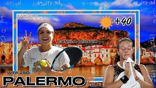 SICILY. CAMILA OSORIO. +40°C TENNIS MATCH. NATASHA SPEAKS ESTONIAN