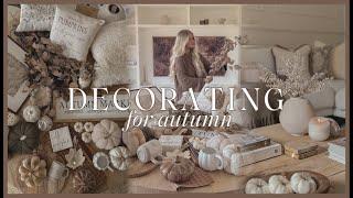 DECORATING FOR AUTUMN | a cosy september day, fall baking & decorate with me 