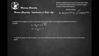 Nuclear Chemistry: Introduction to Half-Life Lesson 1