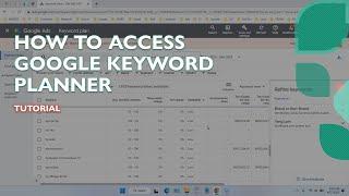How to Access Google Keyword Planner 2023