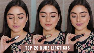 TO 20 NUDE LIPSTICKS FOR BROWN / INDIAN SKIN | Arpita Ghoshal