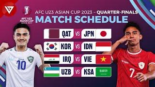  Jadwal Pertandingan Perempat Final Piala Asia AFC U23 Qatar 2024