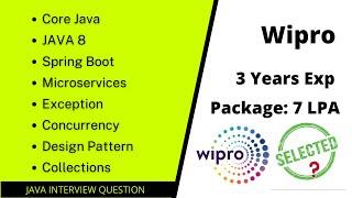 Wipro | JAVA Technical Round | Interview Questions