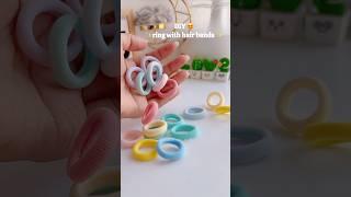 DIY Ring with Hair Bands #shorts #art #diy #muktaartandcraft #youtubeshorts