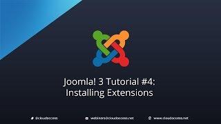 Joomla 3 Tutorial #4: Installing Extension