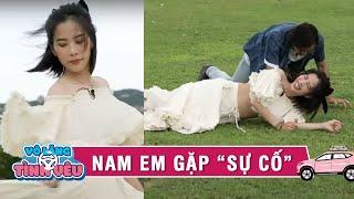 Nam Em gặp sự cố 'NGÃ NHÀO' vào Lãnh Thanh khi đang diễn cảnh xoay váy trong MV Nơi Có Anh Là Nhà