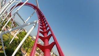 Shock Roller Coaster Front Seat POV Rainbow Magicland Rome Italy 1080p HD