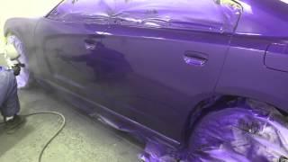 Purple Power Unleashed: Raw Unedited Dodge Charger Paint Job