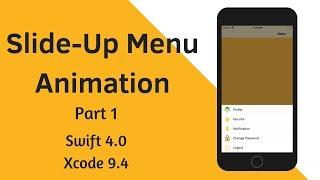 Swift: How to Create a Slide-Up-Menu Animation Part 1